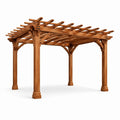 Pergola en bois de cèdre 300x400 cm couleur châtaigne