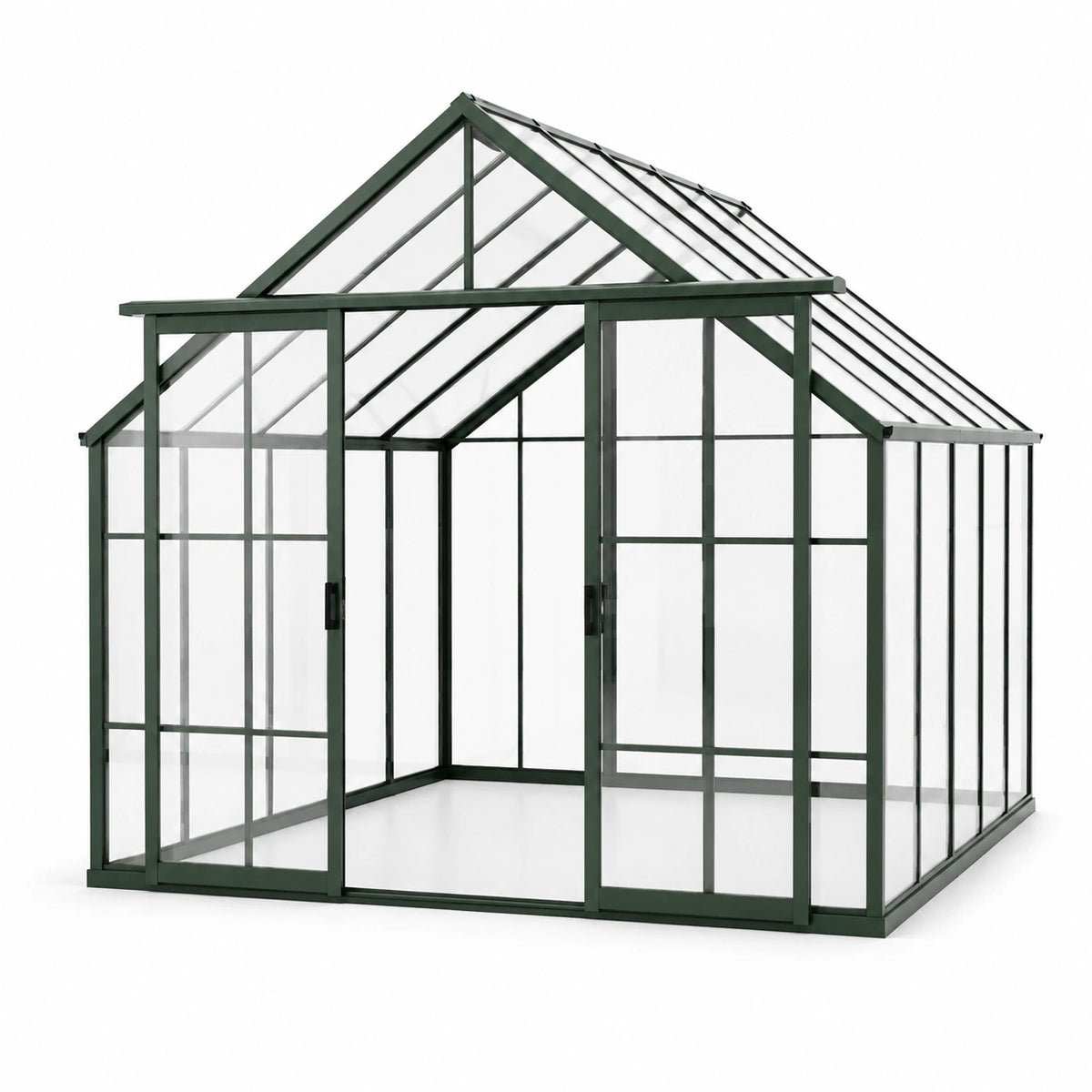 Serre de jardin en aluminium avec verre trempé 4mm 300x300x240 cm