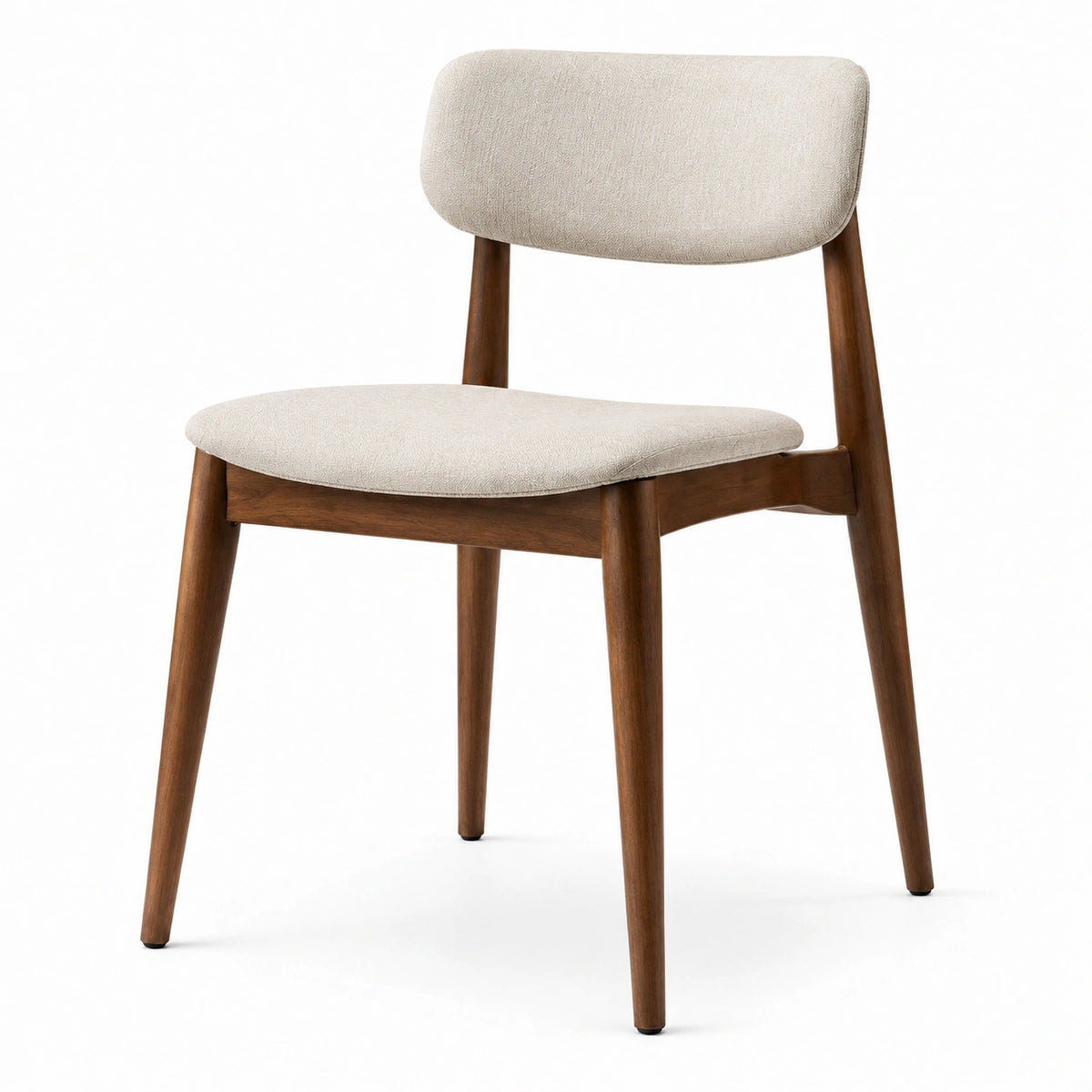 Chaise en bois avec tissu beige, dimensions 80x50x50 cm