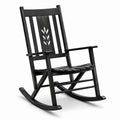 Chaise berçante en bois de hêtre noir